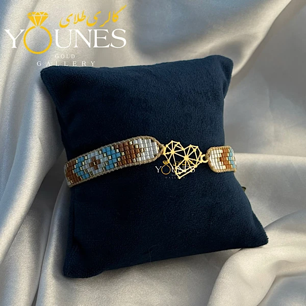 دستبند بند میوکی قلب اوریگامی طلا